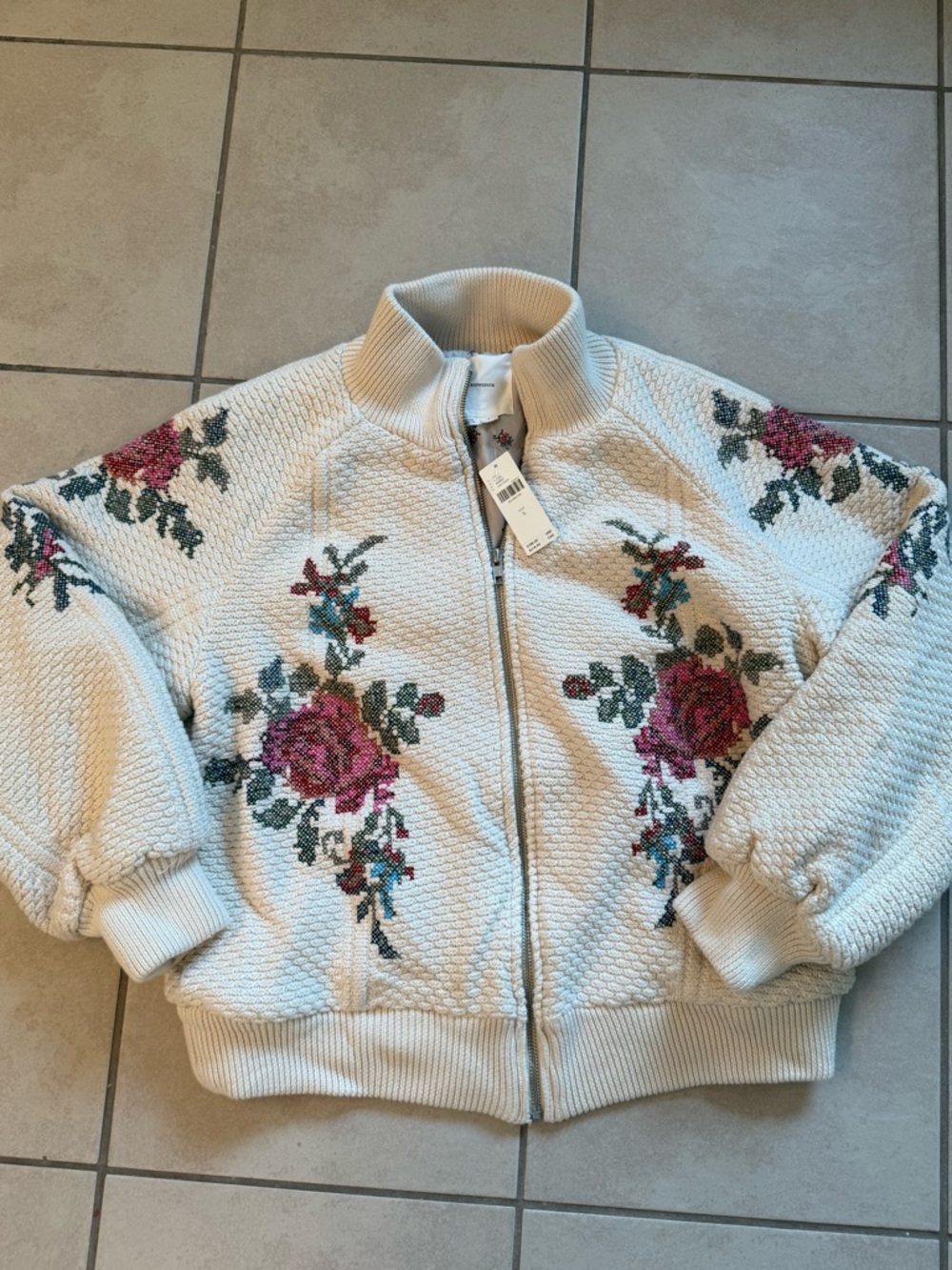 NWT Anthropologie Embroidered Quilted Jacket - Picture 2 of 6